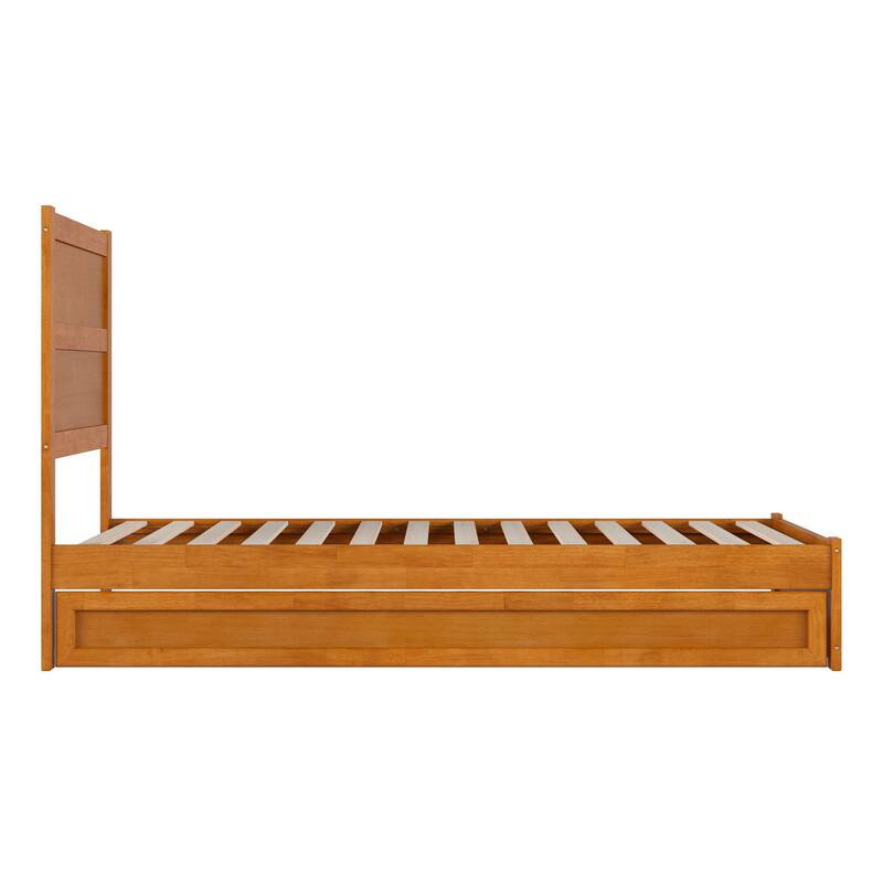 Aveline Wood Platform Bed with Matching Footboard & Trundle