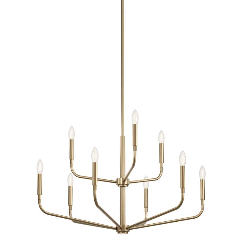 Kichler 52720 Madden 9 Light 32" Wide Taper Candle Style Chandelier - Champagne Bronze