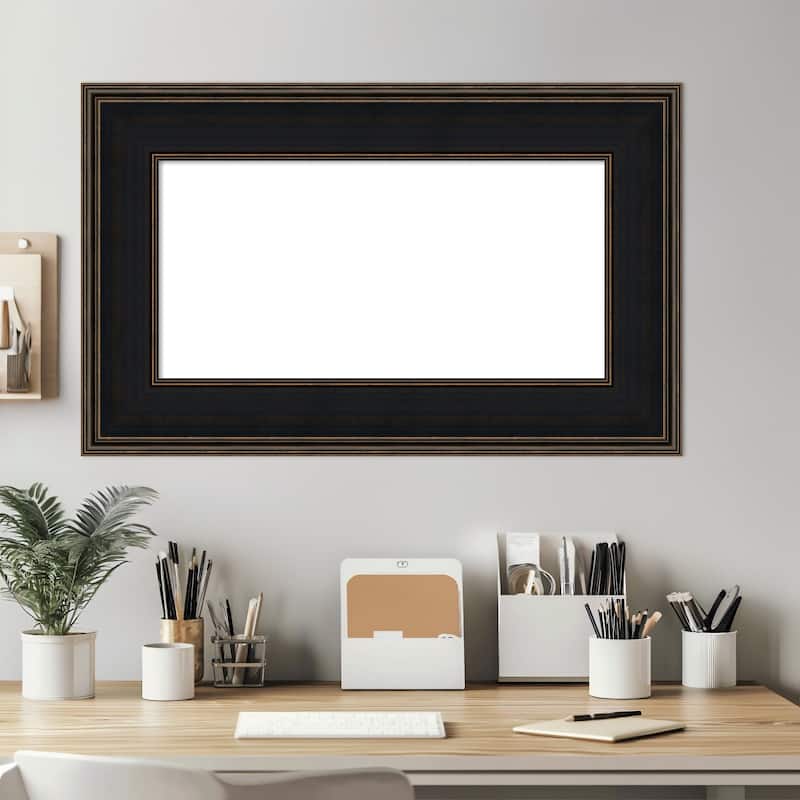 Amanti Art Mezzanine Antique Silver Framed Dry Erase Magnetic Board