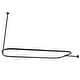 preview thumbnail 1 of 1, Vintage Rectangular Shower Curtain Rod Matte Black