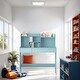preview thumbnail 18 of 21, Solid Wood Classic Children's Desk and Chair Set, White, with Bookshelf and Drawers, Compact Multi-Storage, Safe Design