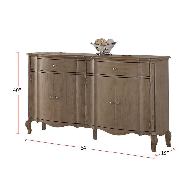 Server with Drawers in Antique Taupe