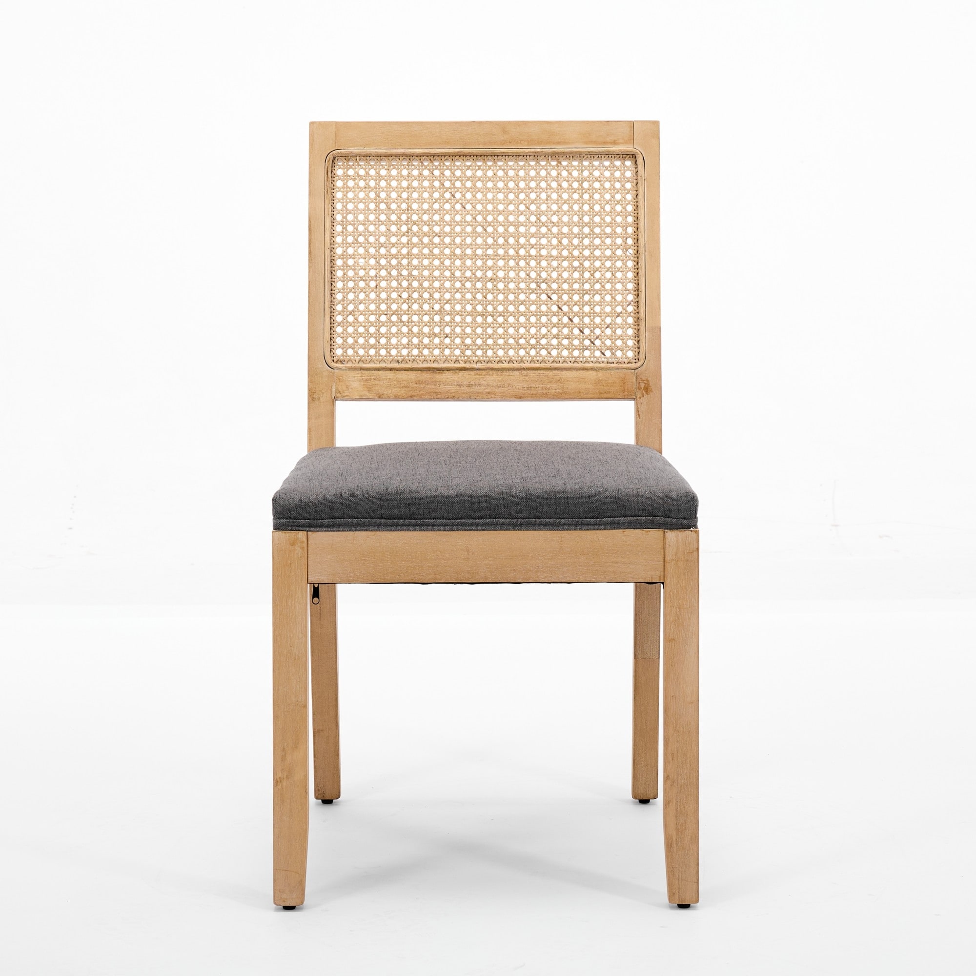 Farmhouse Rattan Dining Chairs Set of 2 For Kitchen