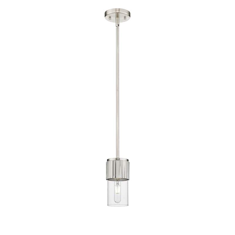 Innovations Lighting Bolivar - 1 Light 7" Stem Hung Pendant - Clear/Satin Nickel