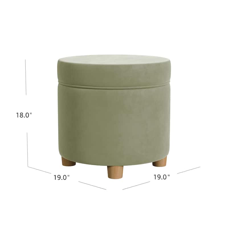 Porch & Den Parkchester Round Storage Ottoman
