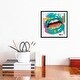 preview thumbnail 3 of 13, iCanvas "Lips Open Teal" by NUWARHOL Framed