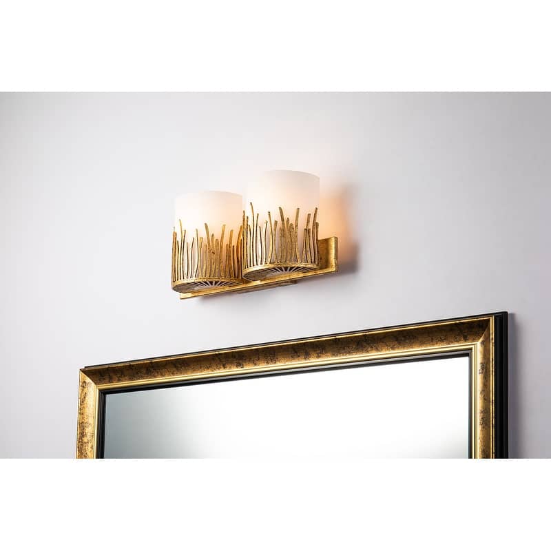 Sawgrass 2 Light Vanity in Distressed Gold