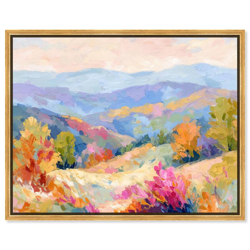 Colorful Valley II Canvas by Art Remedy - Gold - 36" x 30"