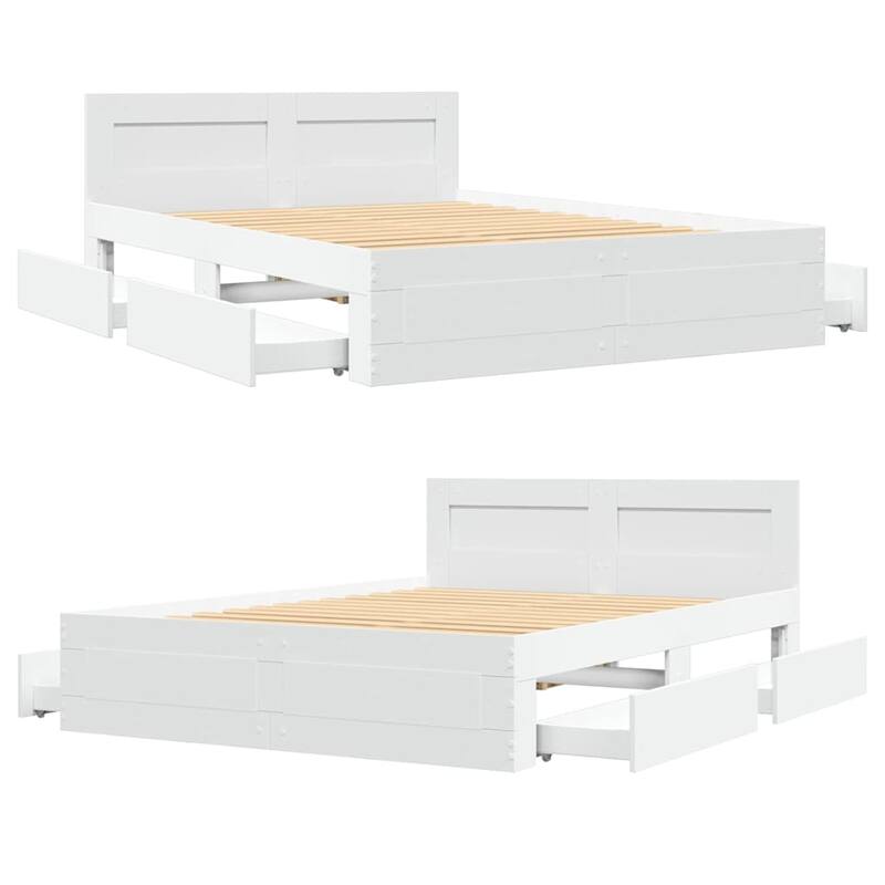 vidaXL Bed Frame 2 pcs Engineered Wood
