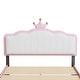 preview thumbnail 9 of 8, Full Upholstered Platform Bed with Crown Headboard