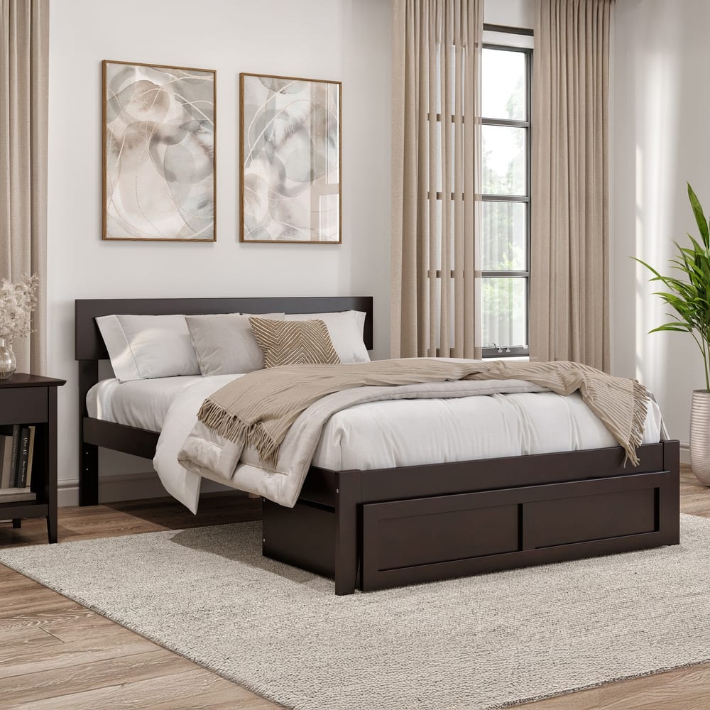 AFI Boston Platform Bed with Foot Drawer