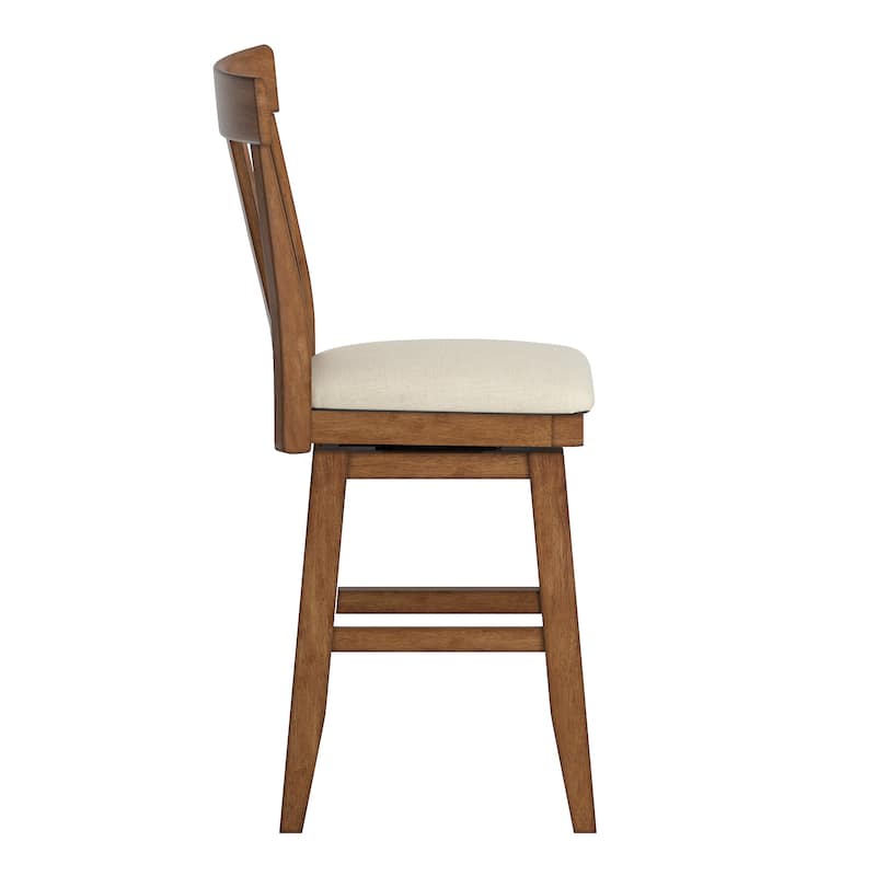 Eleanor Panel Back Wood Swivel Chair by iNSPIRE Q Classic