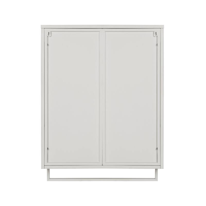 Wall-Mounted Black Sideboard with Fluted Tempered Glass, Two-Tier Storage Cabinet and Open Shelf