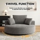 preview thumbnail 54 of 89, GDFStudio - Lavelle Corduroy 360 Degree Swivel Chair Fluffy Modern Sleeper