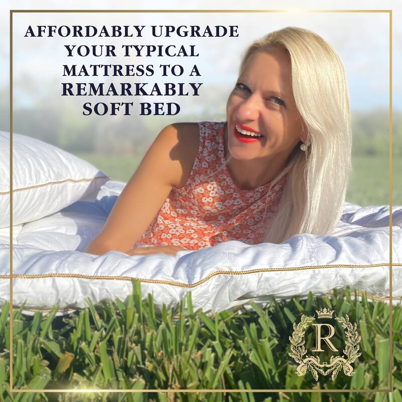 Royal Therapy Mattress Topper Mattress Pad - 8-23 Inches Deep Pocket, 400 TC Cotton Top Plush Thick Mattress Cover
