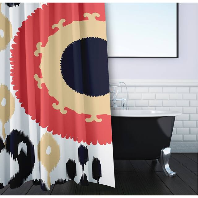 71 x 74-inch Boho Geometric Print Shower Curtain