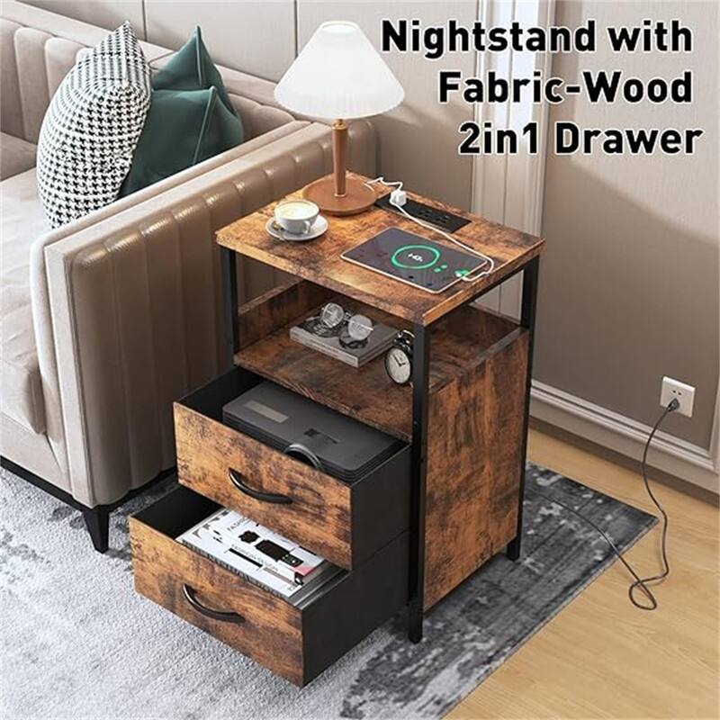 Nightstand with Charging Station