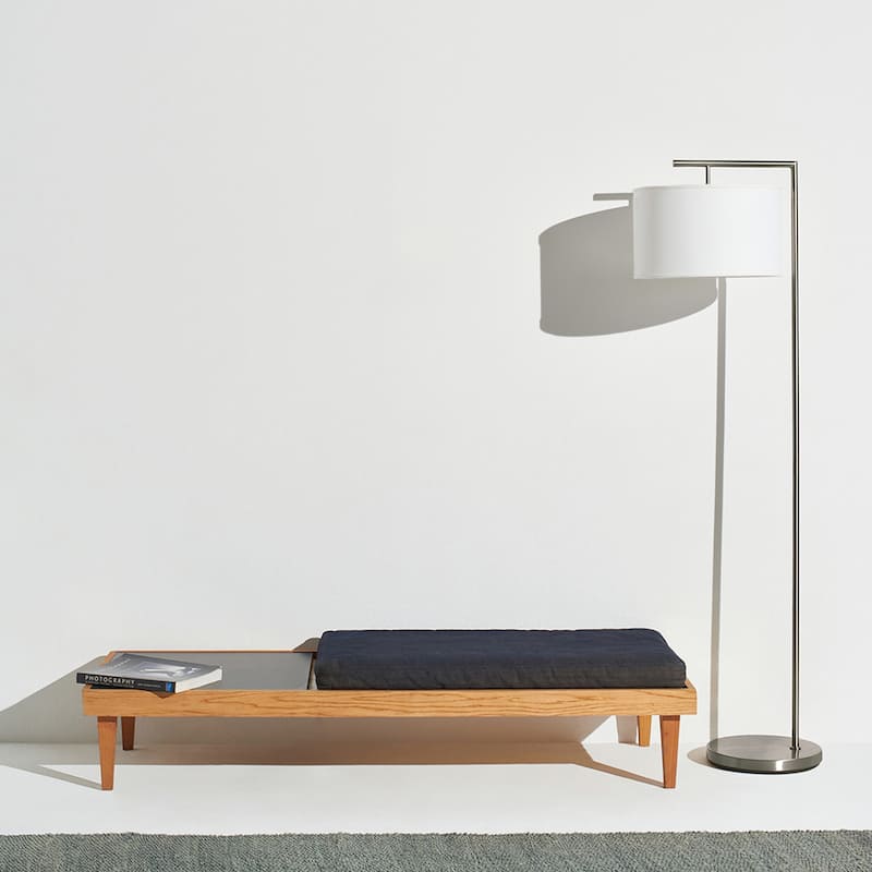 Brightech Montage Modern 60 in. Modern LED Super Bright Floor Lamp with White Fabric Drum Shade