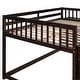 preview thumbnail 40 of 48, Floor Bunk Bed with Movable Storage Cabinet, Solid Wood Bunkbeds Frame