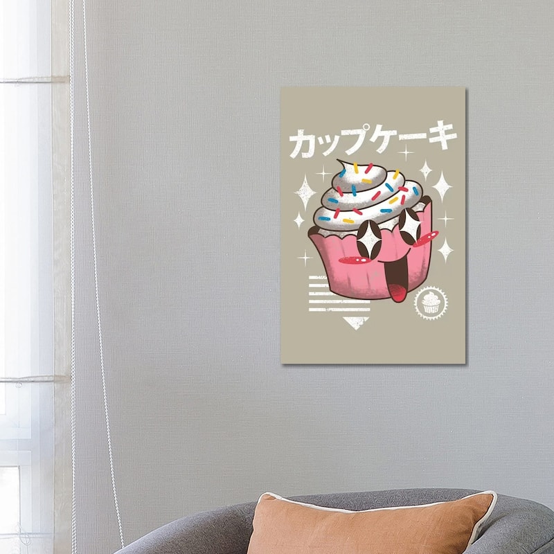 iCanvas "Kawaii Cupcake" by Vincent Trinidad Canvas Print - 26x18x1.5