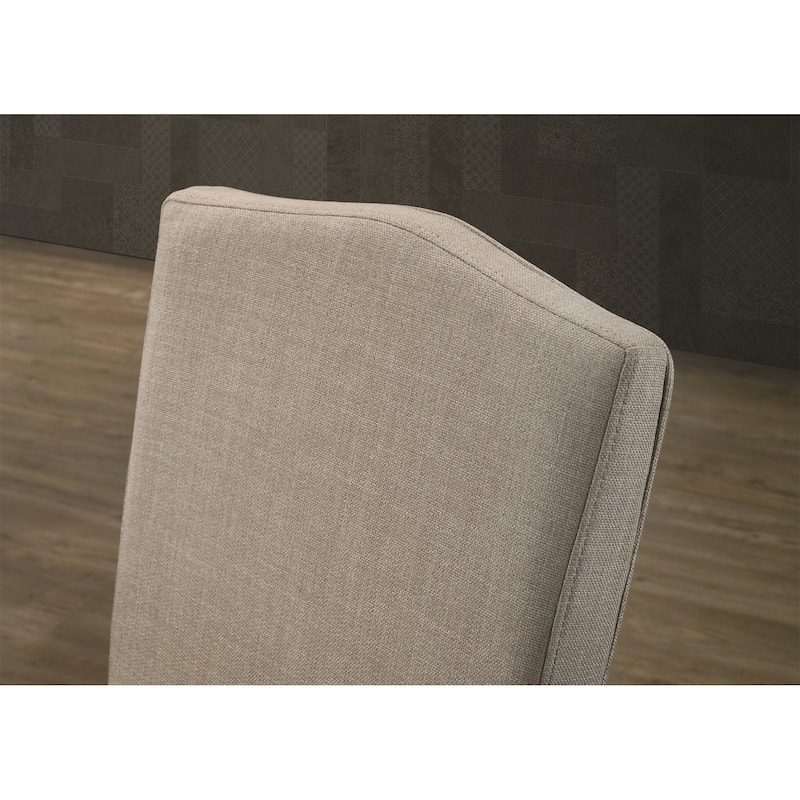 Antique Gray Finish Upholstered Nailhead Dining Chair Set of 2
