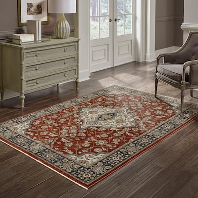 Style Haven Amelie Oriental Medallion Red/ Blue Indoor Area Rug