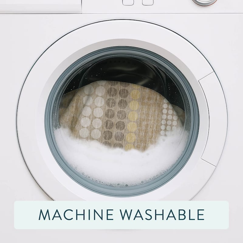 Machine Washable Indoor/ Outdoor Casual Dotty Chantille Rug