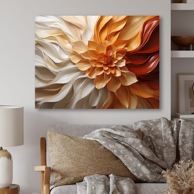 Designart "Sunlit Spiral" Abstract Spirals Metal Wall Art