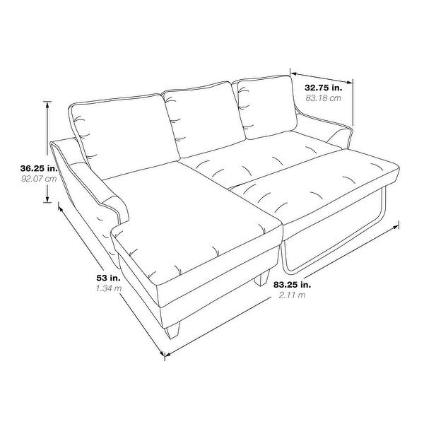 Shop Lester Chaise Sleeper Sofa Overstock 31411725