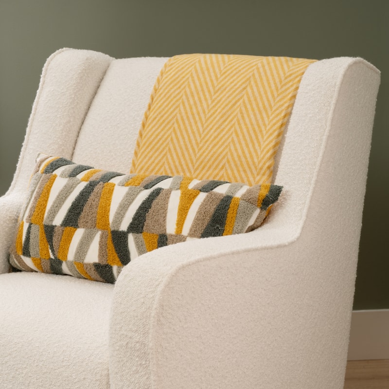 Dolly White Sherpa or Brown Velvet Swivel Rocker Accent Chair
