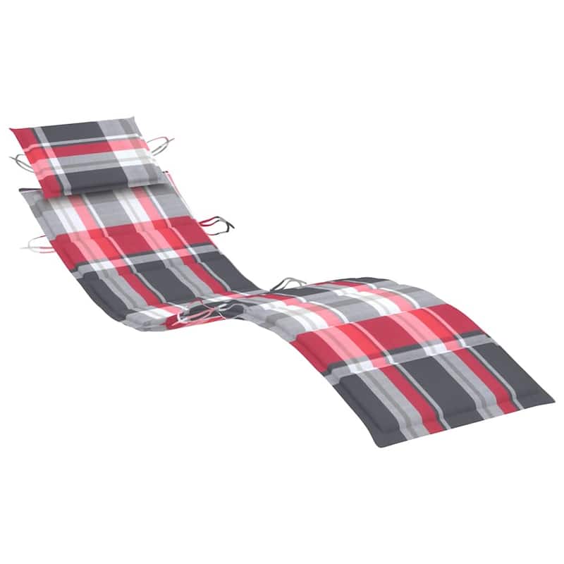 vidaXL Patio Sun Lounger with Cushion Solid Acacia Wood - 72.4" x 21.7" x 25.2"
