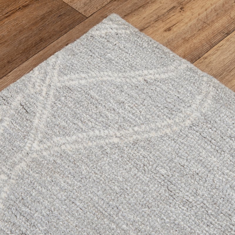 Alora Decor Wondrous Grey Hand-tufted Wool Rug