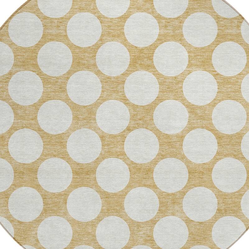 HomeRoots Polka Dot Transitional Rectangle Outdoor Rug