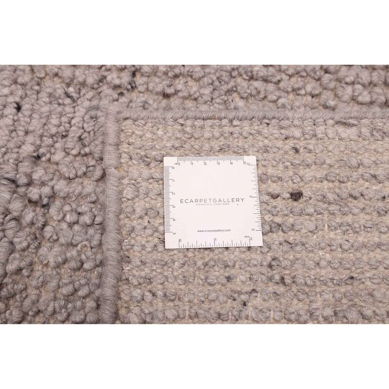 ECARPETGALLERY Hand-knotted Looma Grey Wool Rug - 7'11 x 9'6