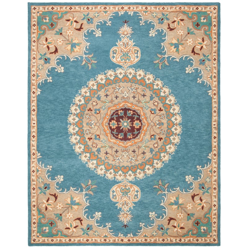 SAFAVIEH Handmade Heritage Fretwork Traditional Oriental Wool Rug