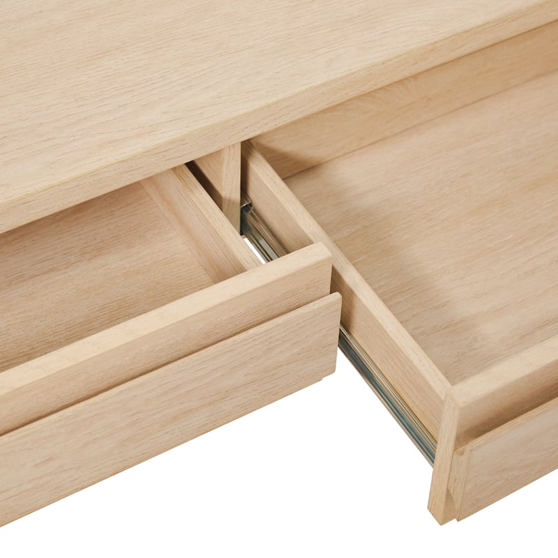 Middlebrook Designs Waterfall Desk with Center Drawers