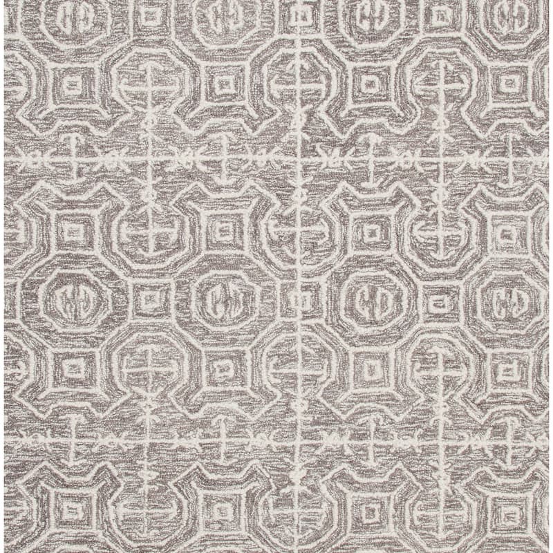 Edison Grey and Ivory Area Rug - 6' x 9'
