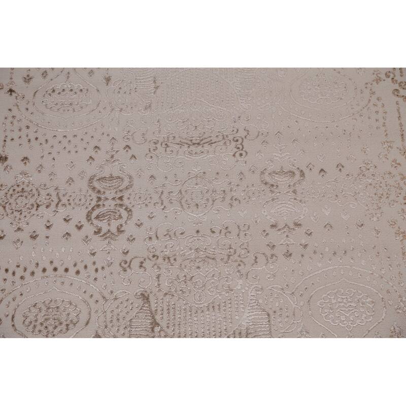 Turkish Geometric Damask Transitional Oriental Rug Home Decor Carpet