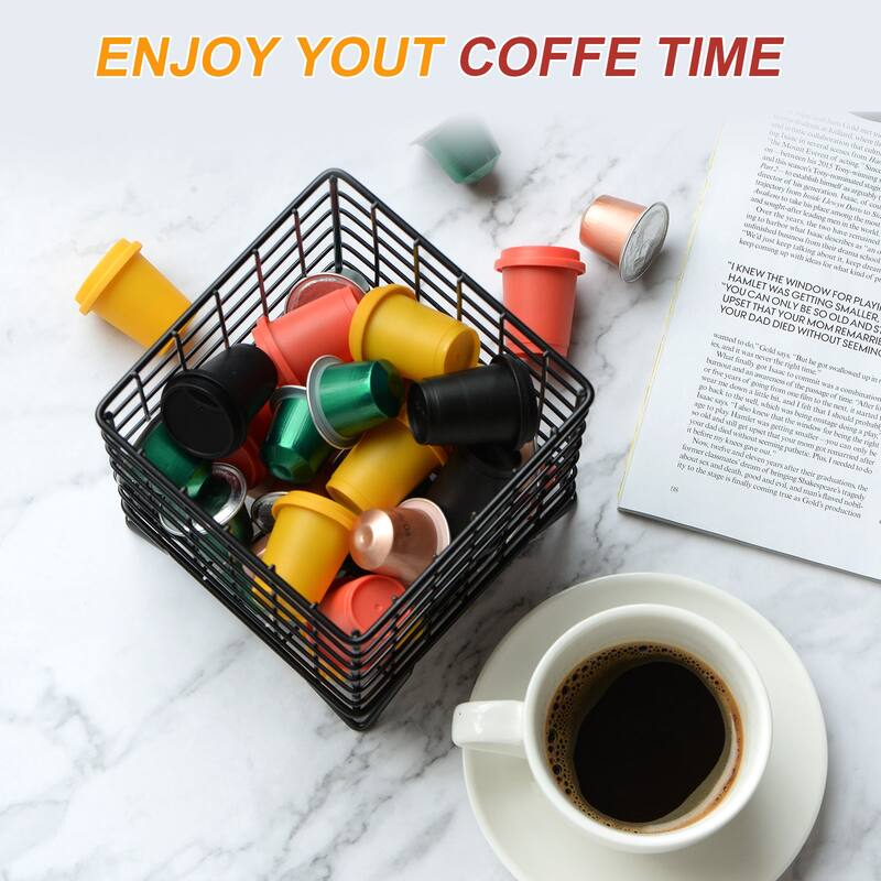 2pcs Coffee Pod Holder, Metal K Cup Holder, Coffee Pod Storage Basket