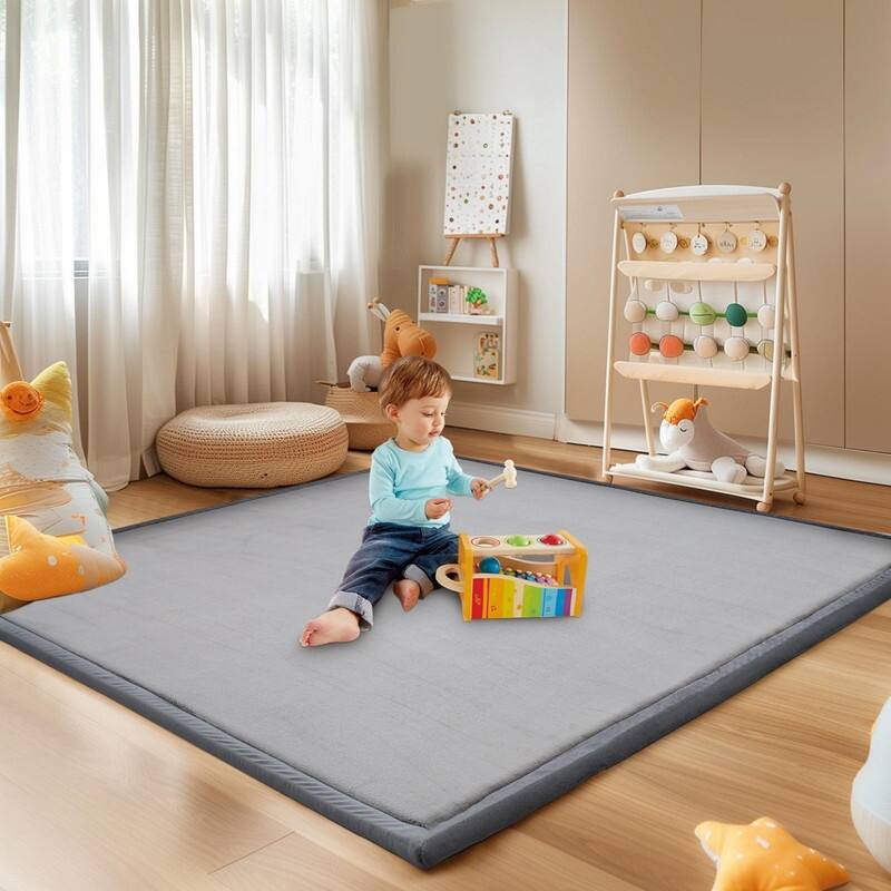 Baby Play Mat for Floor with 1.4in Thick Memory Foam for Any Playroom