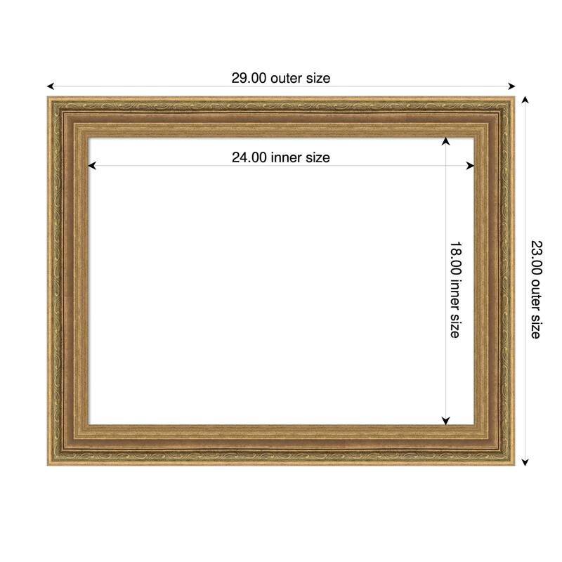 Elliot Gold Framed Dry Erase Magnetic Board - 29 x 23 in