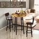 preview thumbnail 5 of 8, 3 Piece Pub Dining Set, Kitchen Counter Height Bistro Set, Round Bar Table and 2 Stools for Living Room and Small Space