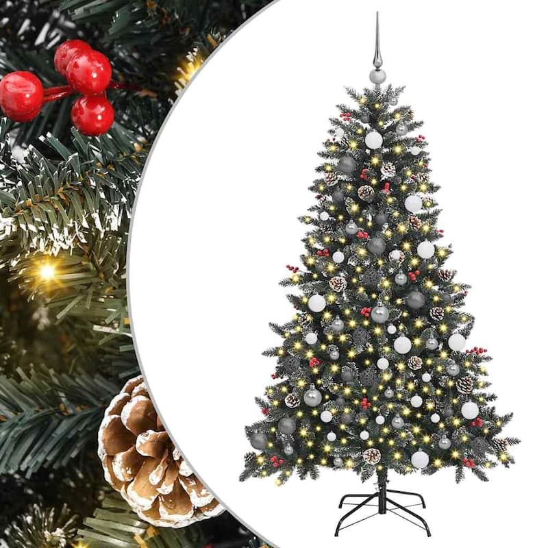vidaXL Artificial Christmas Tree Green PVC