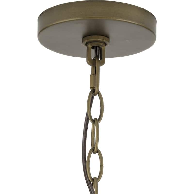 Lattimore Collection Five-Light Aged Brass Coastal Chandelier - 22 in x 22 in x 11.5 in