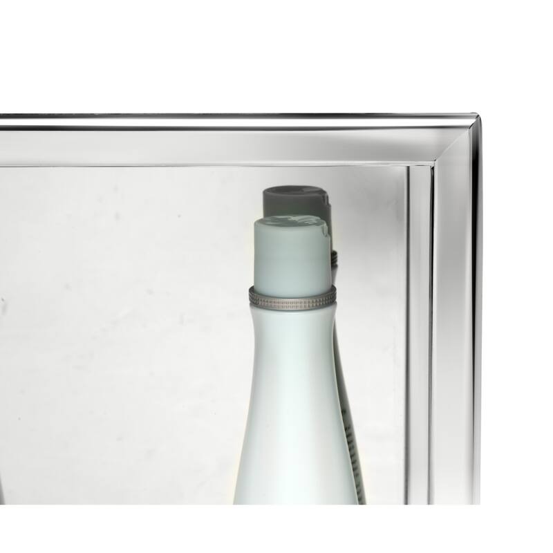 ALFI brand 12 x 12 Polished Stainless Steel Square Single Shelf Bath Shower Niche - Grey