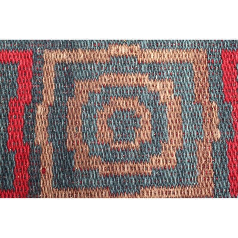 ECARPETGALLERY Flat-Weave Ankara FW Red Wool Kilim - 5'2 x 7'6