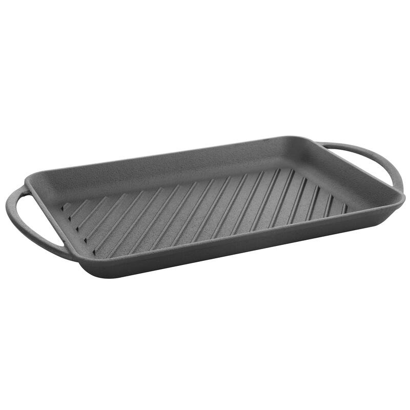 Marland 14.5 Inch Preseasoned Cast Iron Grill Pan Dual Handle