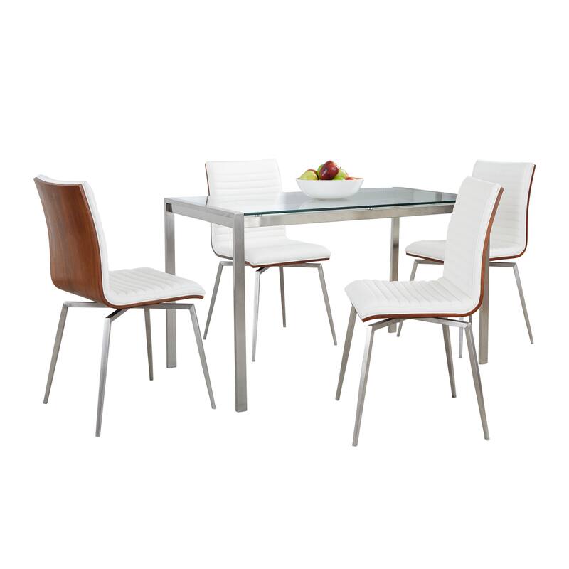 Strick & Bolton Forrest Tyra 5-Piece Dining Set with Swivel