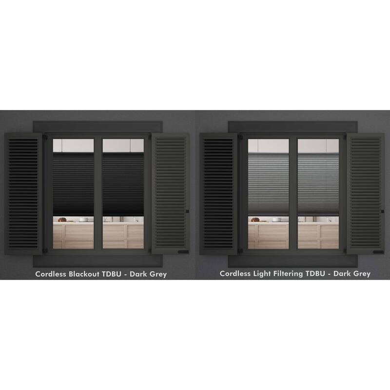 Linen Avenue Cordless Top Down Bottom Up Cellular Shade, White (Arrives 1/4" Narrower)