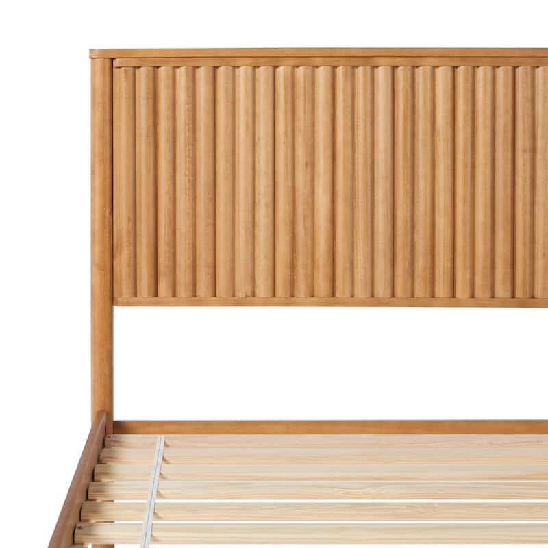 Middlebrook Designs Transitional Solid Wood Reeded King Bed